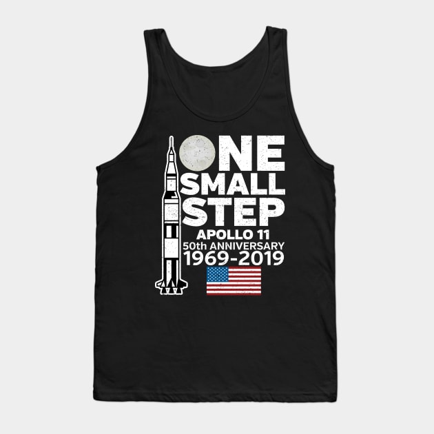 Apollo 11 One Small Step Moon Landing Tank Top by RadStar